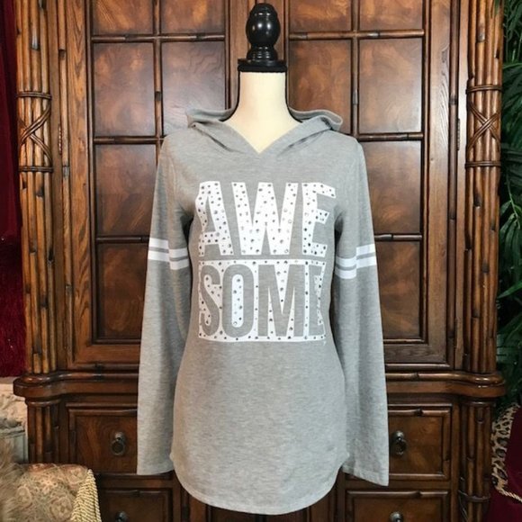 Justice AWESOME Crystal Cotton Blend Hoodie - Picture 1 of 11